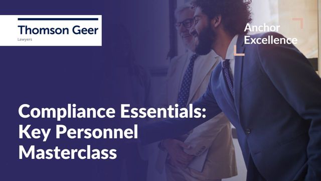 Image for Compliance Essentials: Key Personnel Masterclass