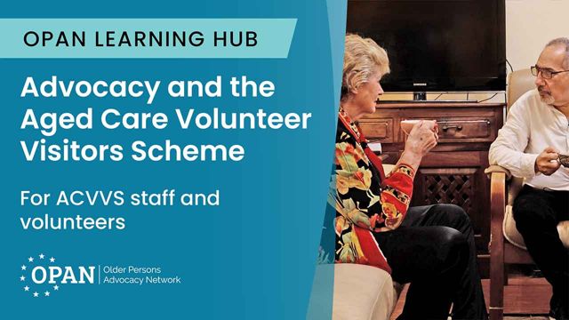 Image for Advocacy and the Aged Care Volunteer Visitors Scheme