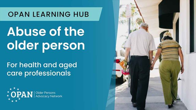 Image for Abuse of the older Person: eLearning program for health and aged care professionals